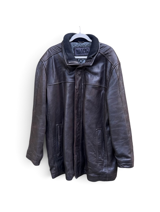 Marc New York Other - Vintage 90s Marc New York Andrew Marc Leather Black Car Coat Jacket Large